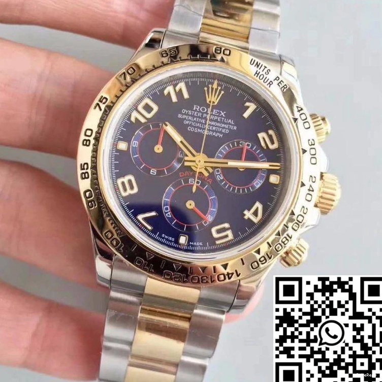 Dial Cosmograph Blue 3A Wrapped Gold Rolex Yellow 18K 116503 Daytona Factory 0820